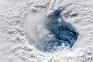 Looking through Hurricane Florence eye