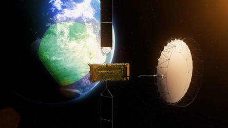 Alphasat broadcasting from geostationary orbit