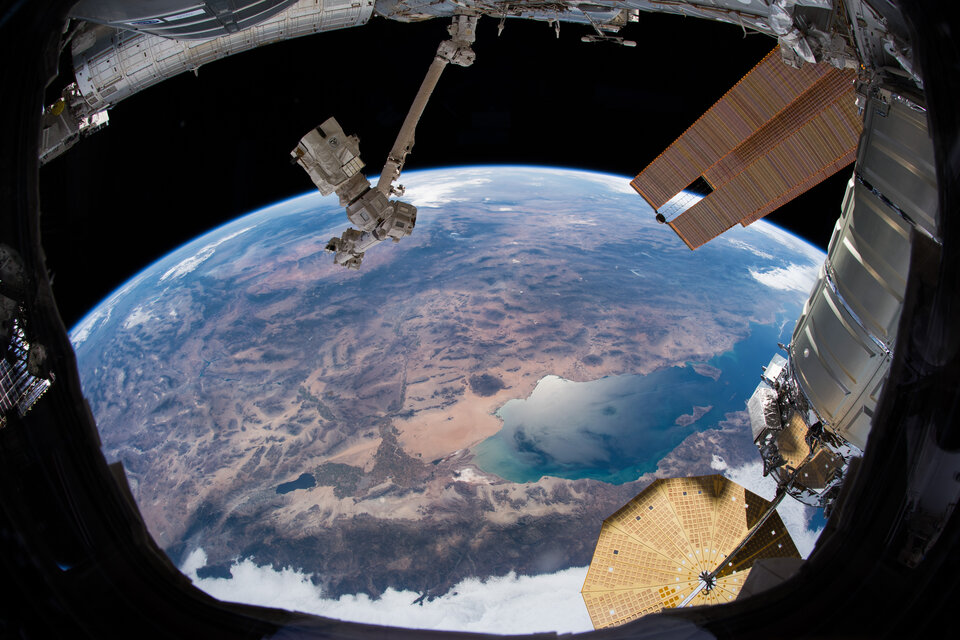 View of California from the cupola of the the International Space Station