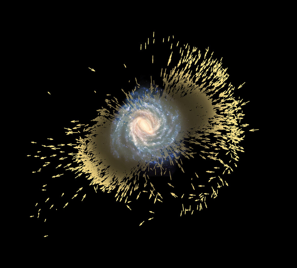 Debris of galactic merger