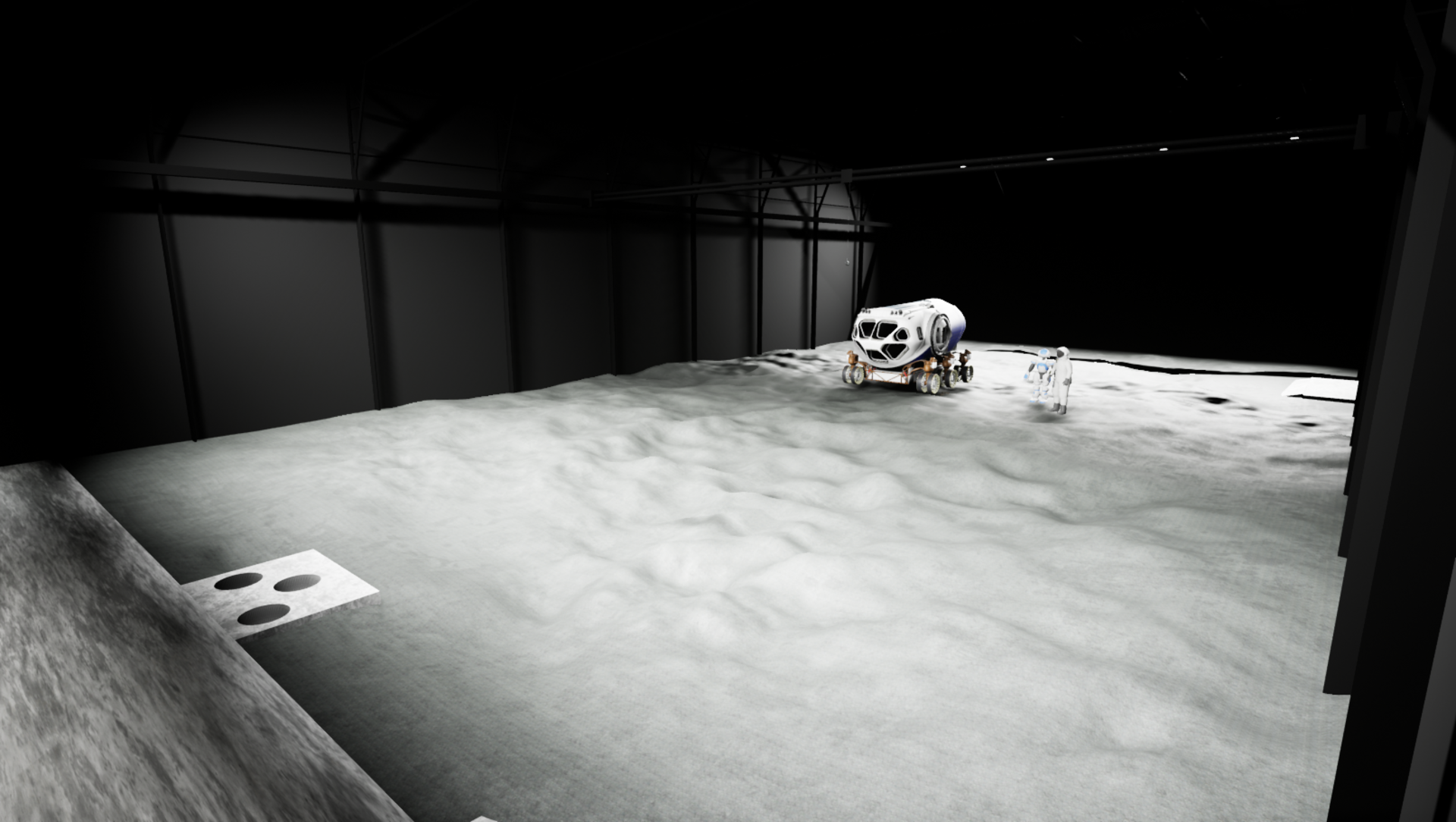 VR rendering of Luna facility