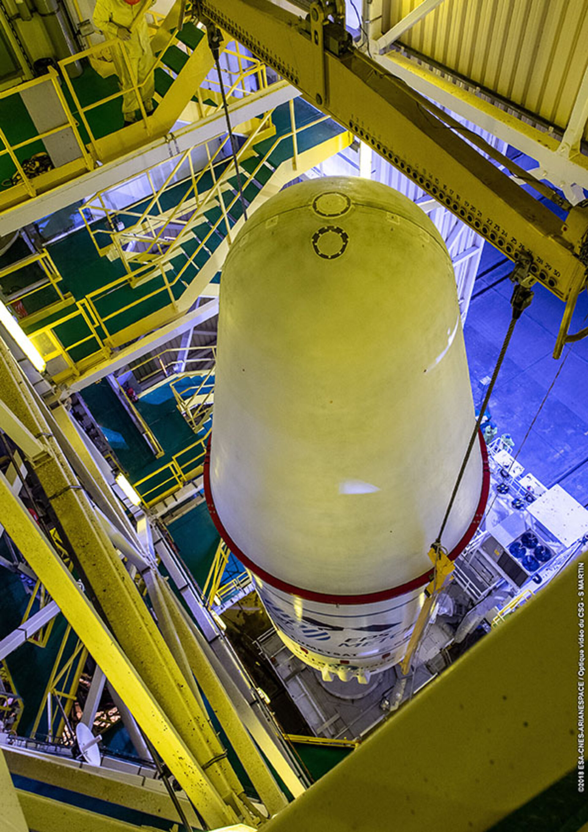 MetOp-C in launch tower