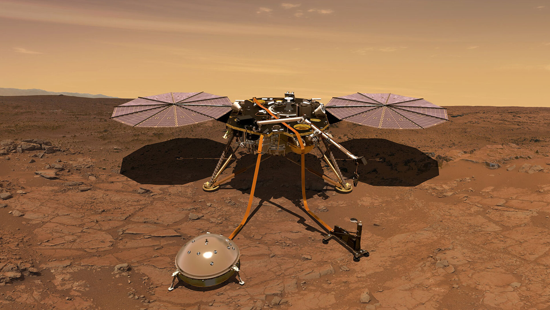 Lądownik InSight pracuje na powierzchni Marsa