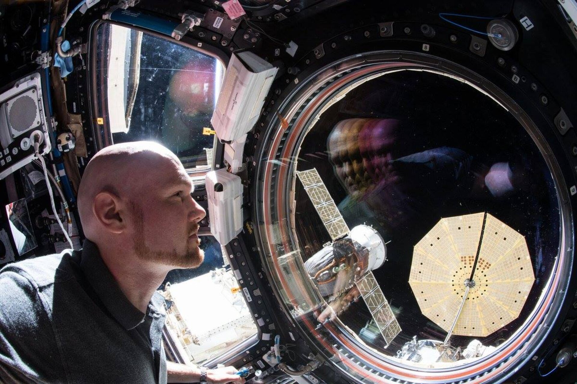 An astronaut's reflection