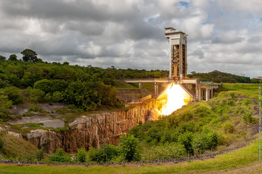 Hot firing of P120C solid rocket motor for Vega-C