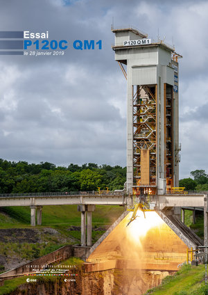 Hot firing of P120C solid rocket motor for Vega-C