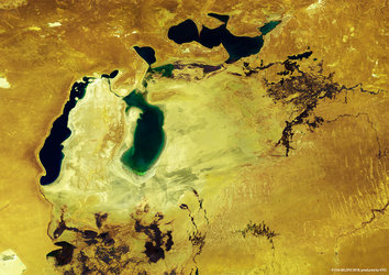 Proba-V view of Aral Sea