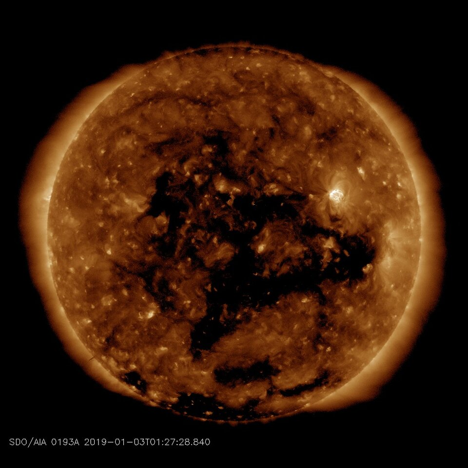 Coronal hole observed from space