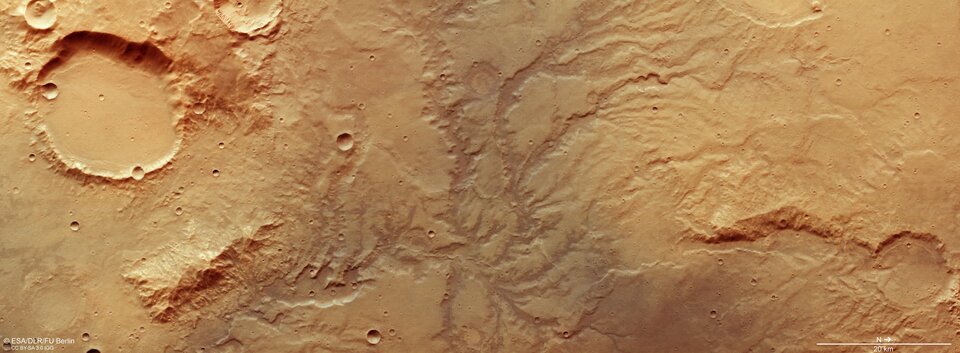 Vyschlá říční síť na Marsu