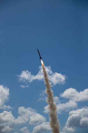 Rocket launch at the 2018 European CanSat Competition
