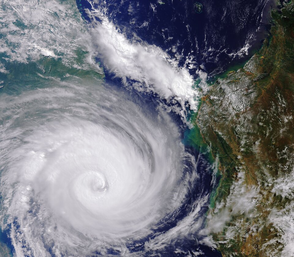Cyklón Idai viděný družicí Sentinel-3