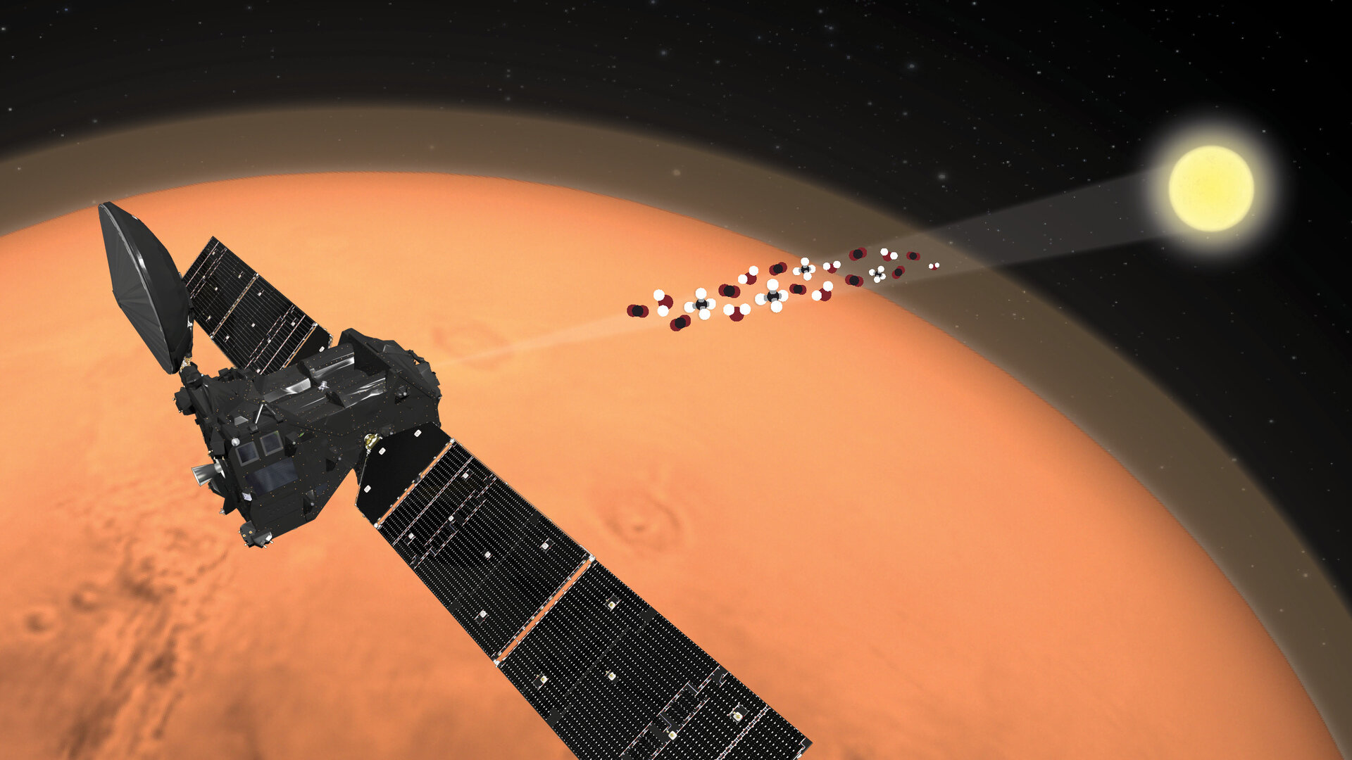TGO analyseert de atmosfeer van Mars