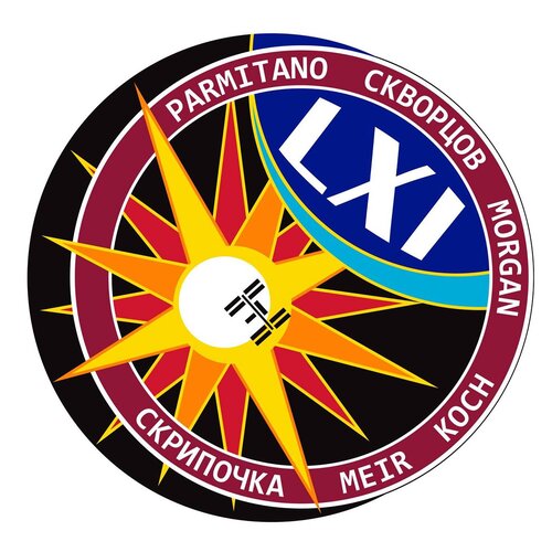 ISS Expedition 61 patch, 2019