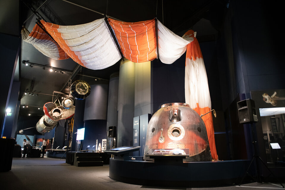 The Soyuz descent module in which ESA astronaut Tim Peake returned to Earth