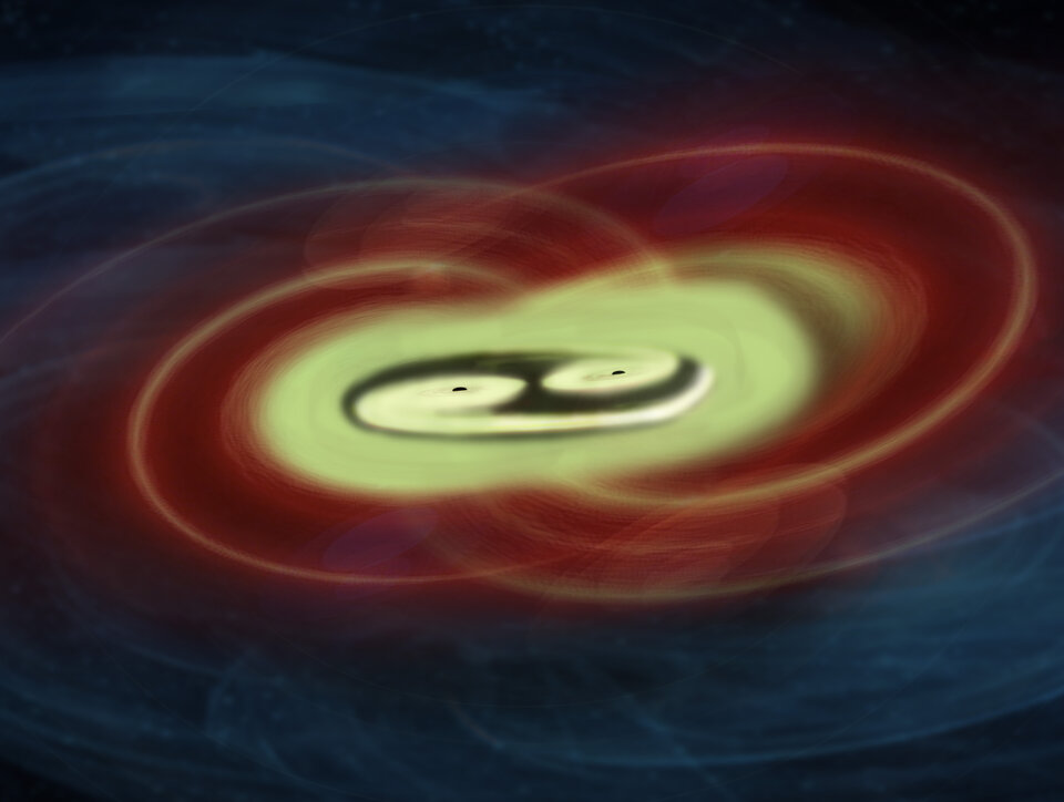 Two merging supermassive black holes
