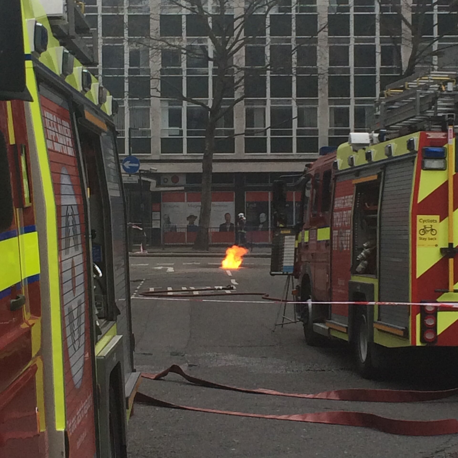 Underground fire in central London