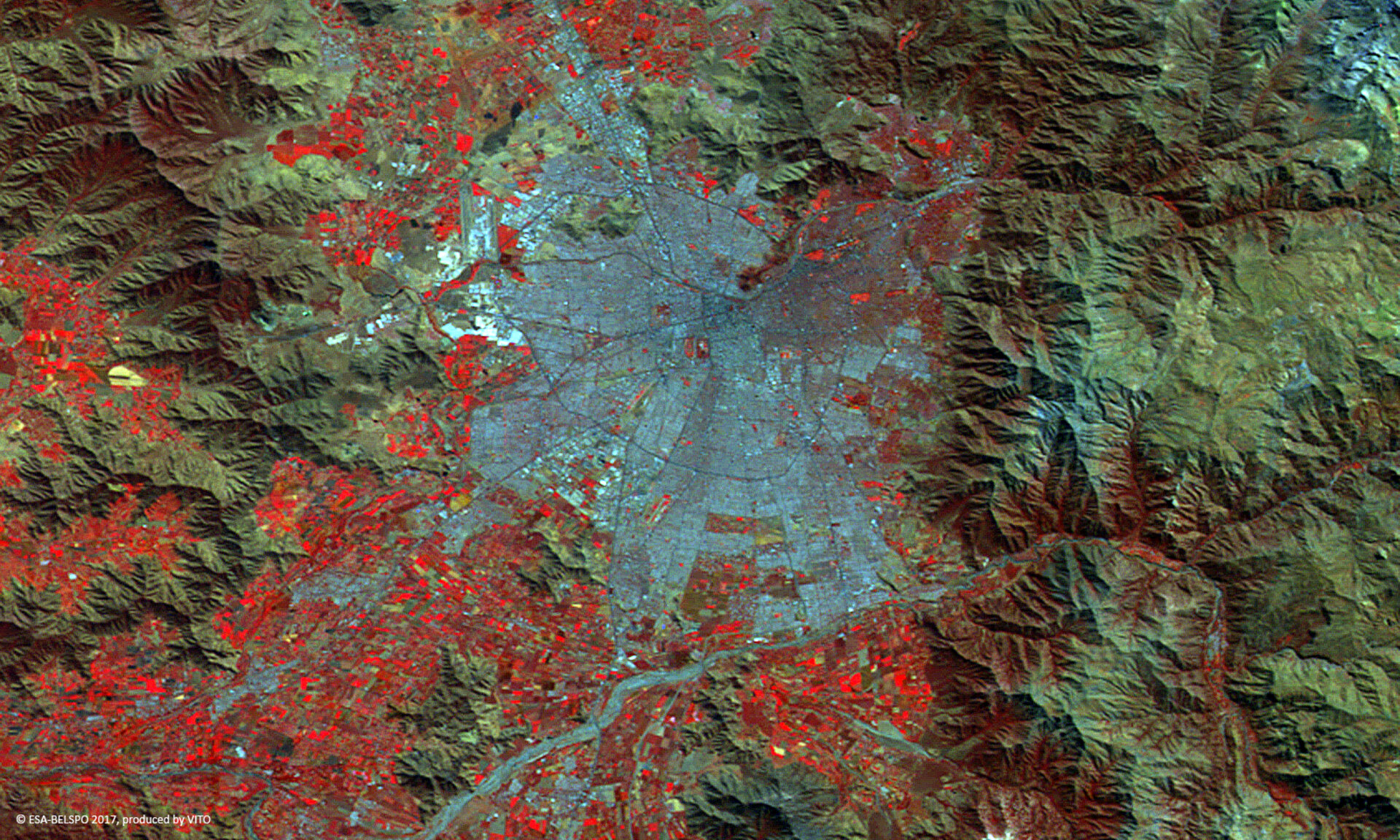 Santiago, Chile, viewed by Proba-V