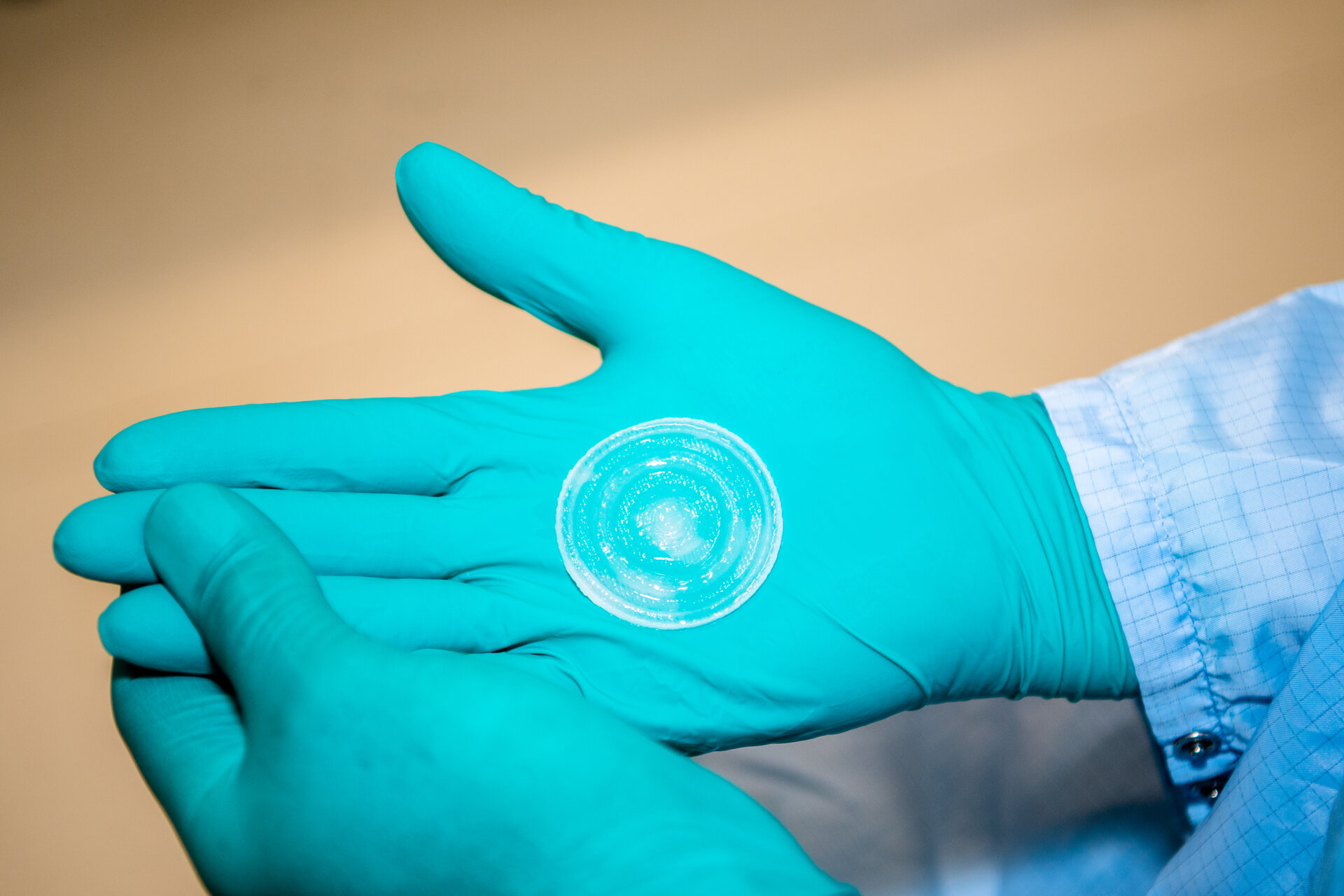 Bioprinted skin sample