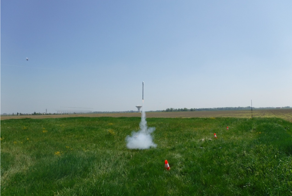 CanSat rocket being launched