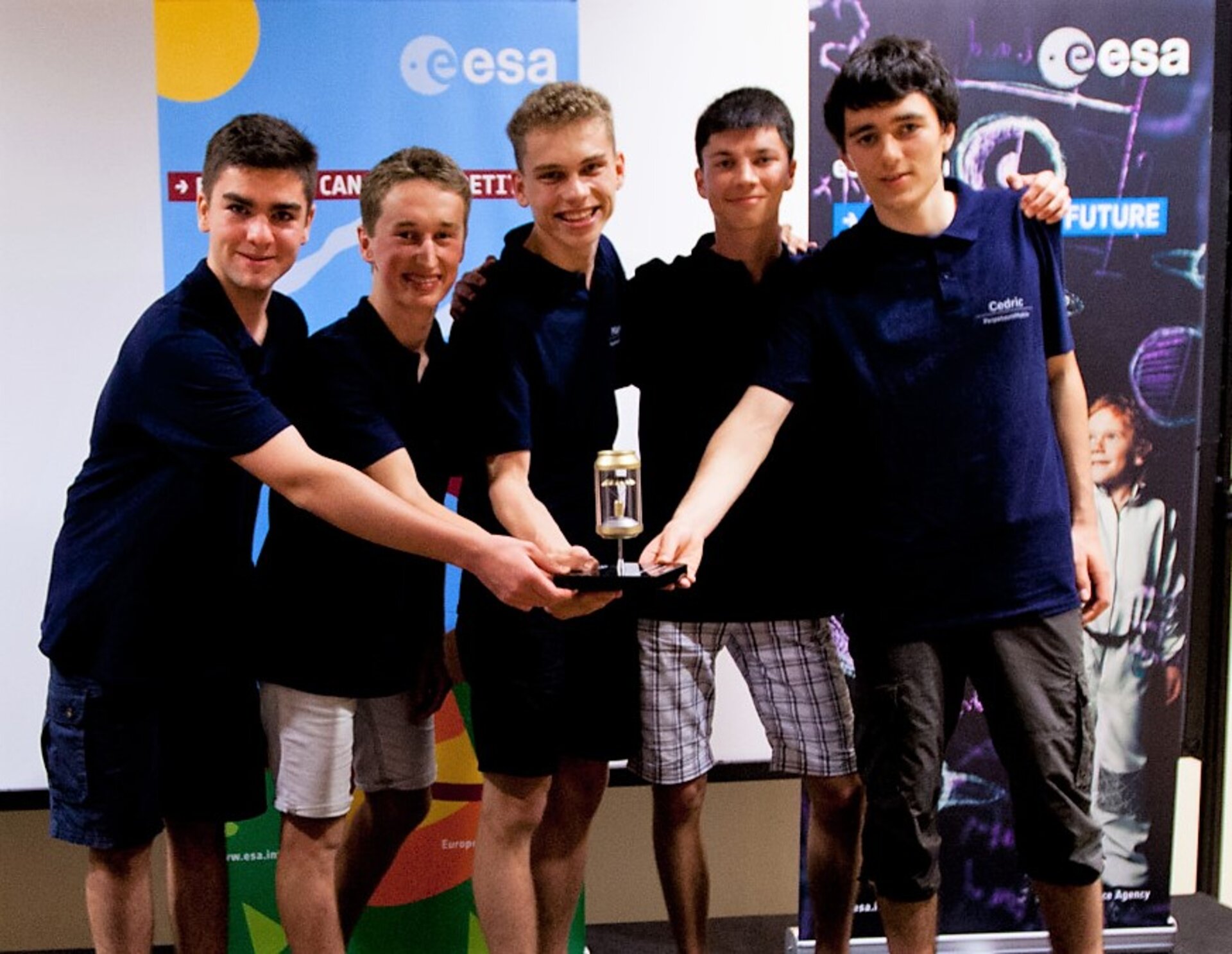 Team PerpetuumMobile from Germany winning the Best CanSat Project 2019