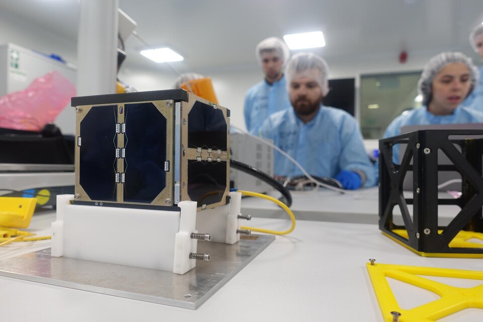 University CubeSat undergoing functional checks