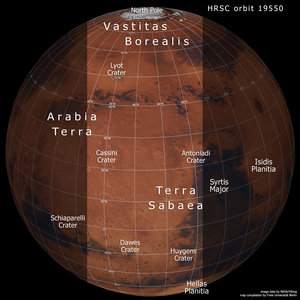 A slice of Mars in context: Terra Sabaea and Arabia Terra