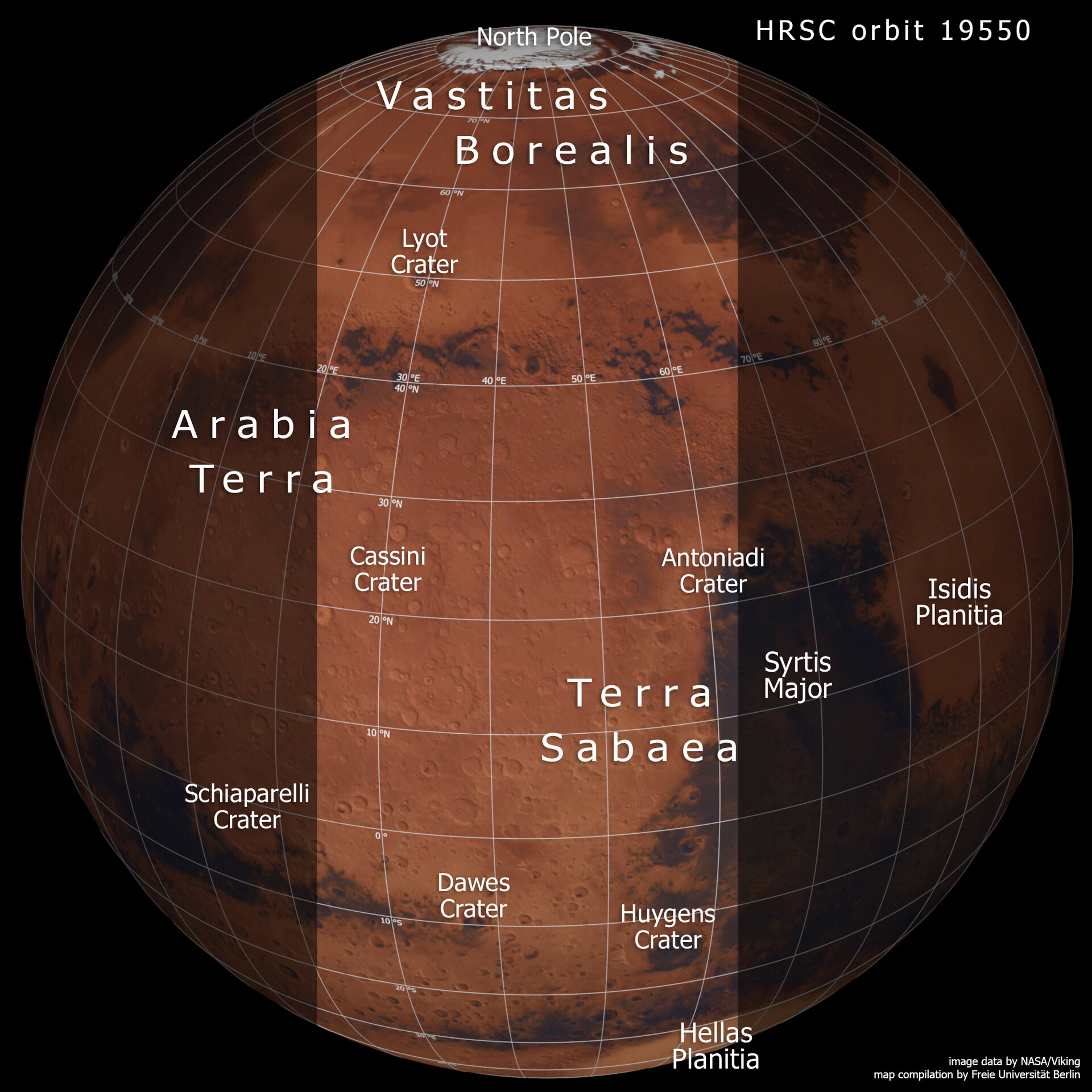 A slice of Mars in context: Terra Sabaea and Arabia Terra