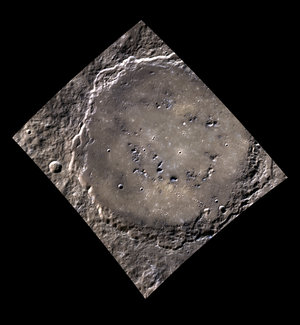 Rustaveli crater on Mercury 