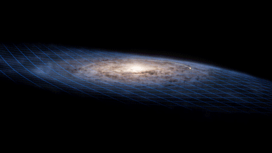 The warped galactic disc of the Milky Way wobbles like a spinning top