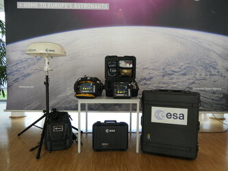 Tempus Pro telemedicine device in the foyer of ESA's astronaut centre