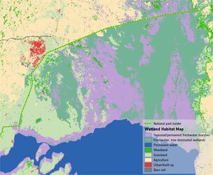 Wetland habitat map of Lake George