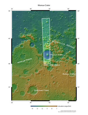 Moreux crater in context