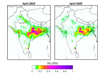 Sulphur dioxide concentrations over India