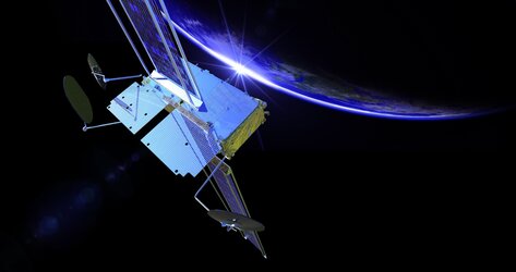 Artists impression of Space Inspire telecommunications satellite