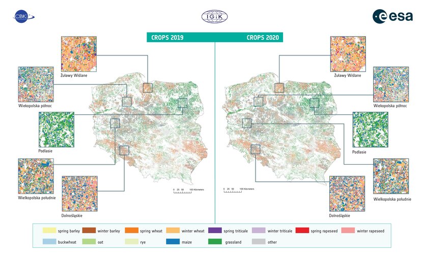 EOStat mapping of crop type in Poland