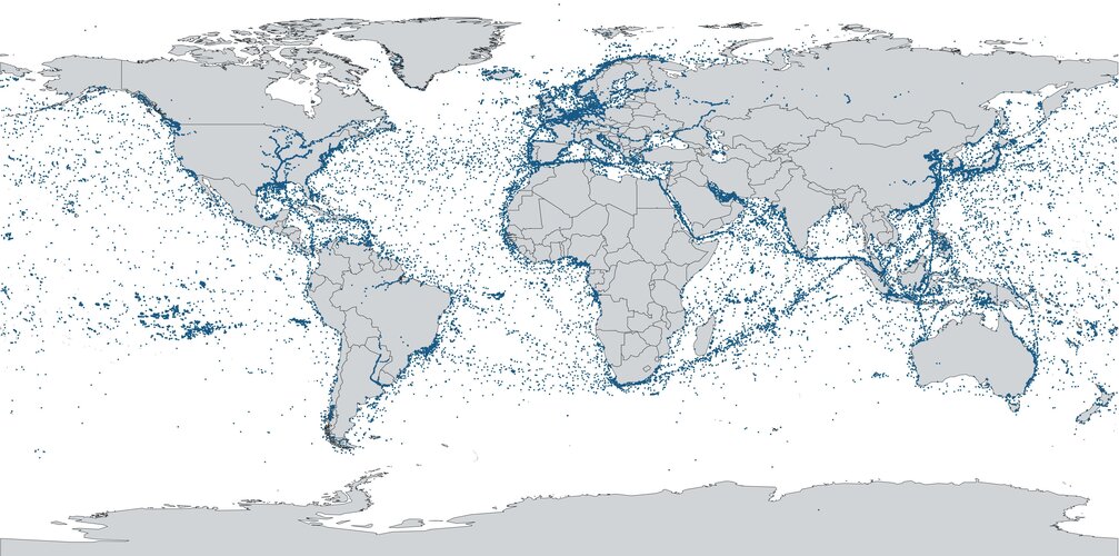 First map of global shipping captured by the ESAIL satellite