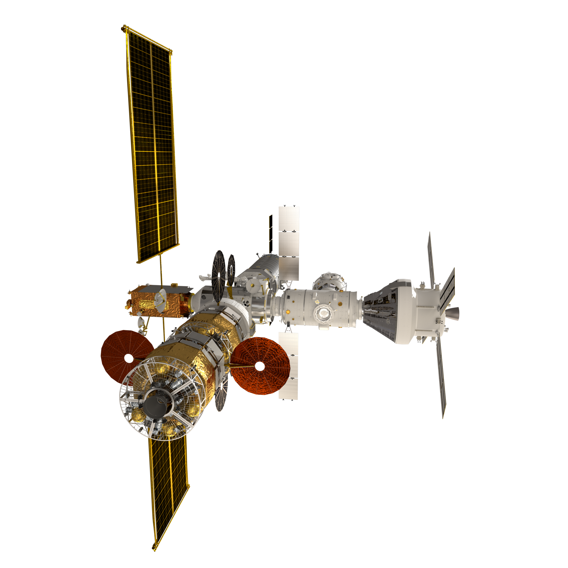 Gateway seen from behind Human Lander System