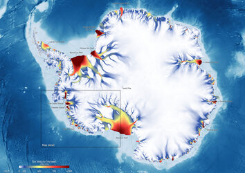Antarctic ice velocity