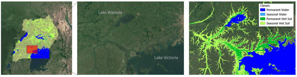 Wetland inventory for Lake Victoria and Lake Wamala