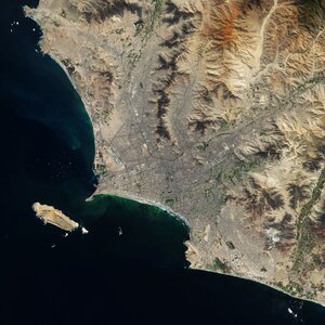 Lima, the capital and largest city of Peru, is featured in this Copernicus Sentinel-2 image.