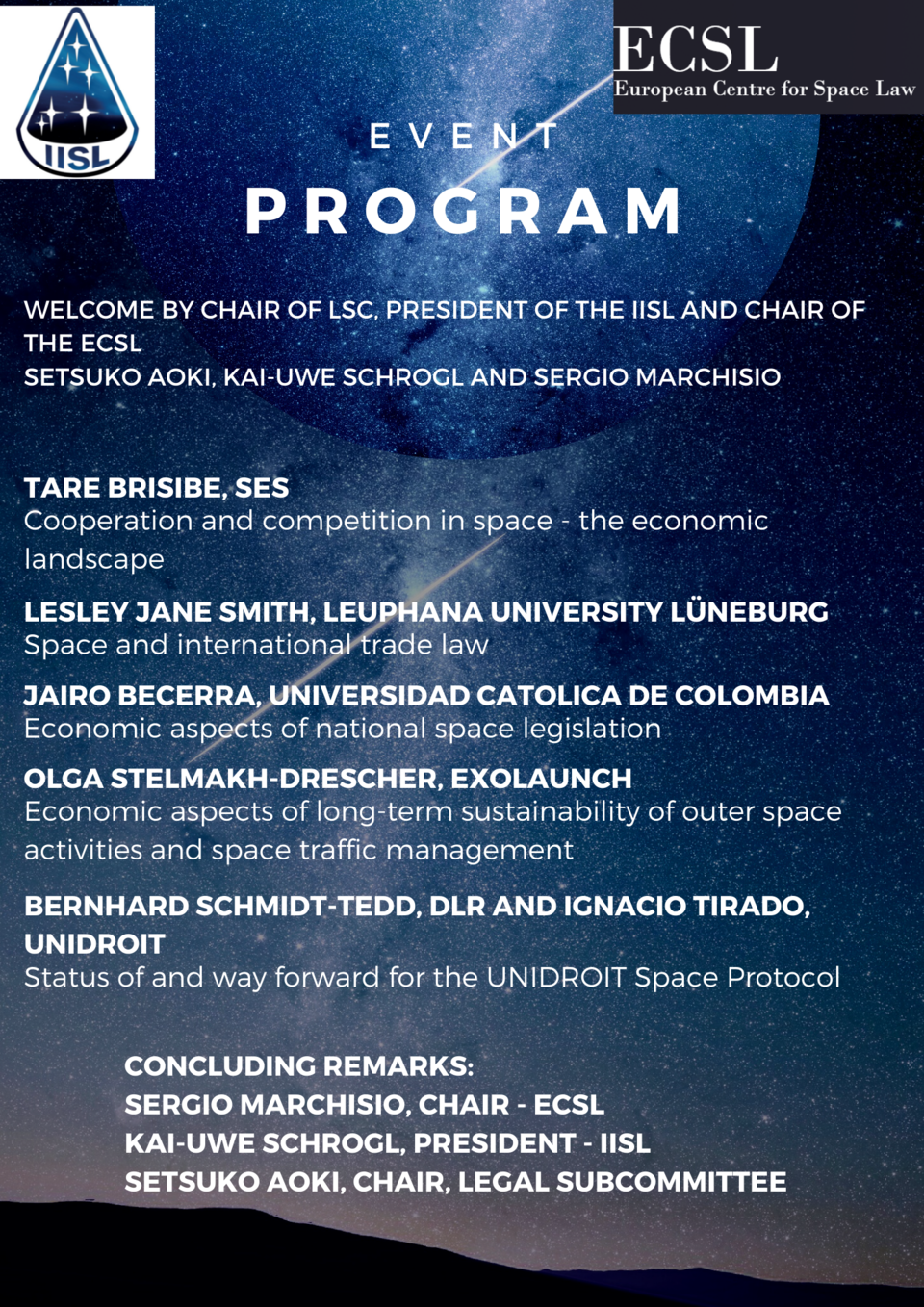 IISL/ECSL Symposium - 2021 - Program
