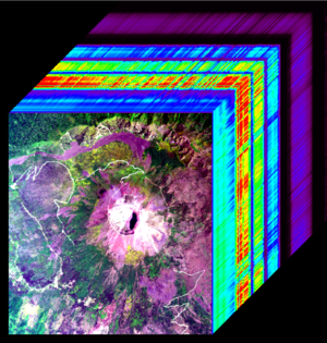 Hyperspectral image cube showing Mount Vesuvius, Italy