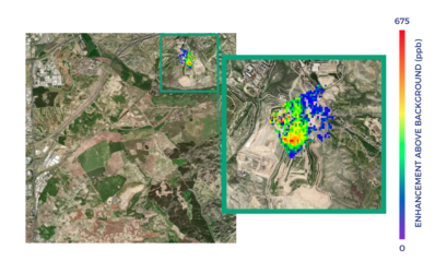 Methane emissions detected from Madrid landfill on 20 August 2021
