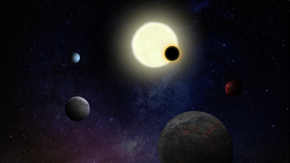 Artist’s impression of an exoplanet system