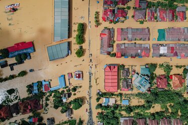 Flooded villages