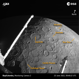 BepiColombo surveys Mercury’s rich geology (annotated)