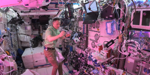 Matthias catching AstroPis in micro gravity