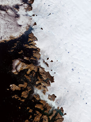 Melt ponds in West Greenland