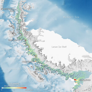 Antarctic Peninsula glacier flow
