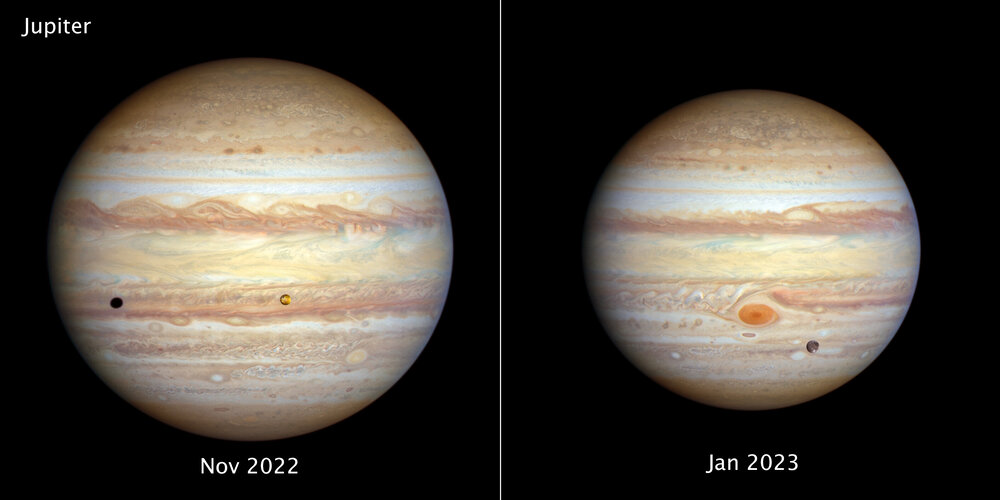 Hubble image of Jupiter (November 2022 and January 2023)